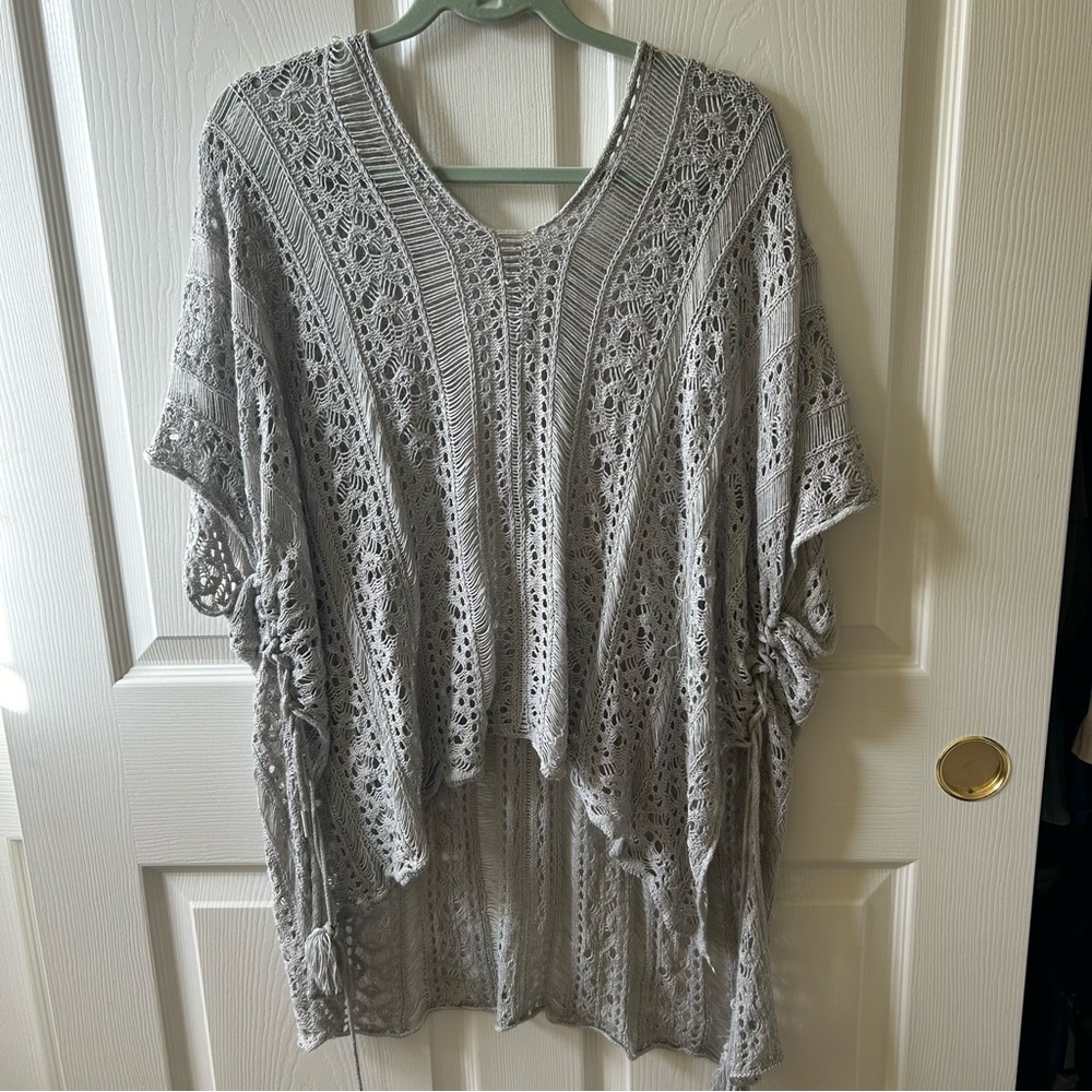 Gray Crochet Coverup